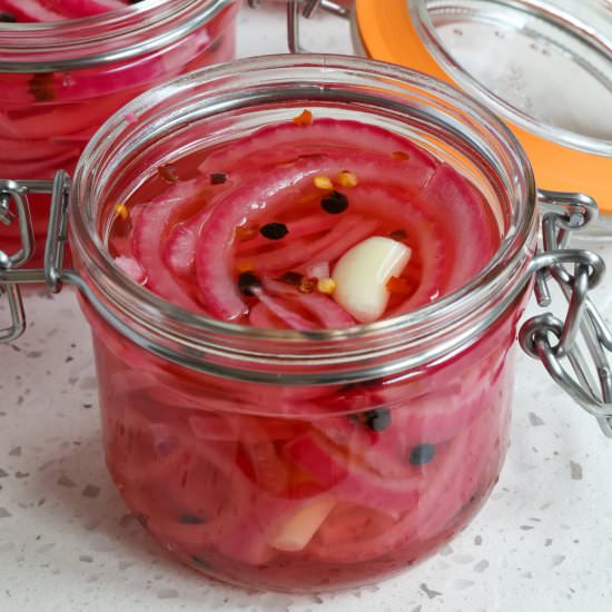 Pickled Red Onions - Recipe photo by Small Town Woman
