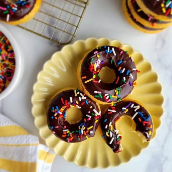 Baked Vanilla Cake Donuts - Recipe photo by My Happy Bakes