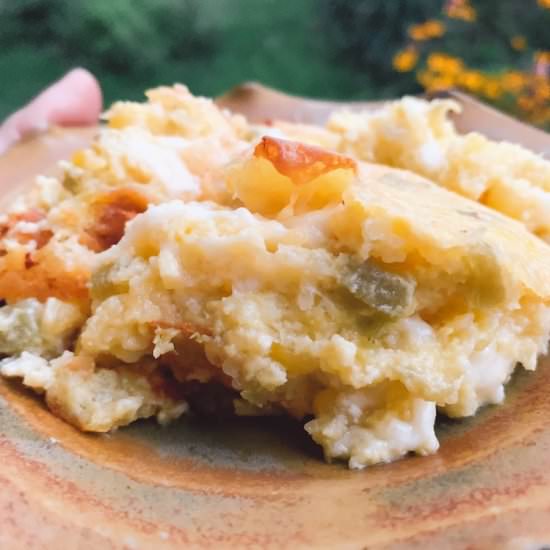 Corn Casserole with Green Chile - Recipe photo by thisnoshtalgiclife