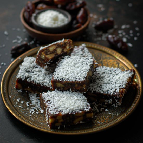 Date squares - Recipe photo by The Cinnamon Jar