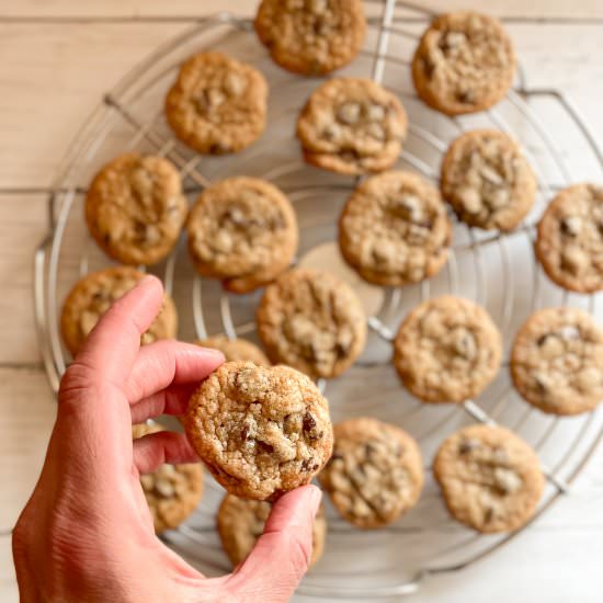 Mini Chocolate Chip Cookies - Recipe photo by uglyducklingbakery