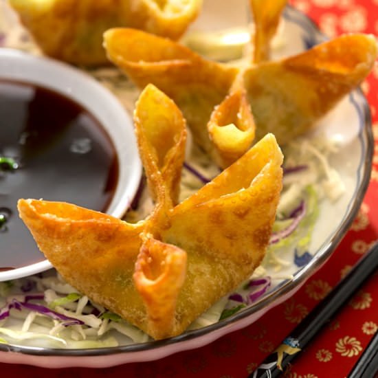 Plant-Based Durian Rangoons - Recipe photo by BitterSweet