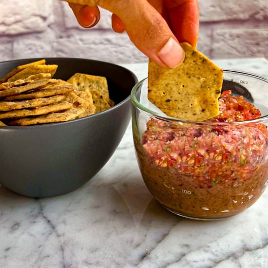 Chipotle Black Bean Dip - Recipe photo by Nisha Melvani