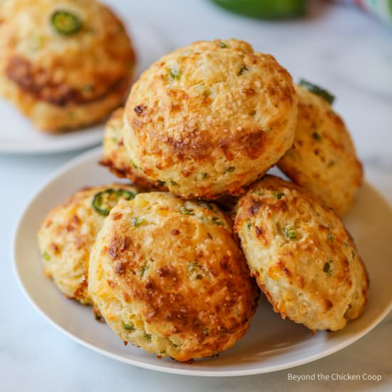 Jalapeno Cheddar Biscuits - Recipe photo by BeyondtheCoop