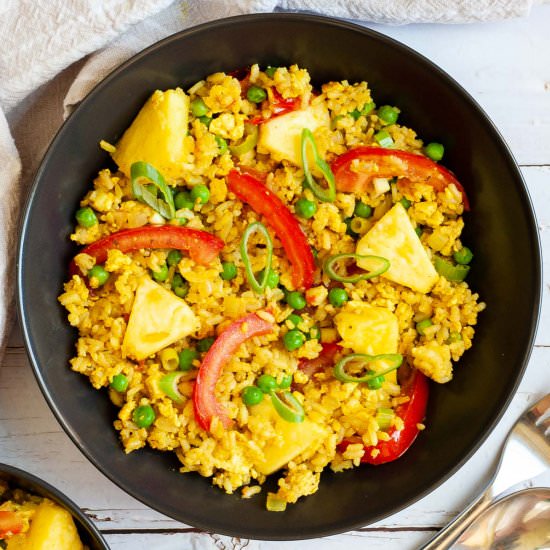 Thai Pineapple Tofu Fried Rice - Recipe photo by MyPurePlants