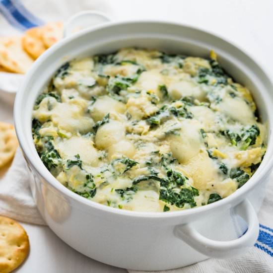 Baked Spinach Artichoke Dip - Recipe photo by garlic and zest