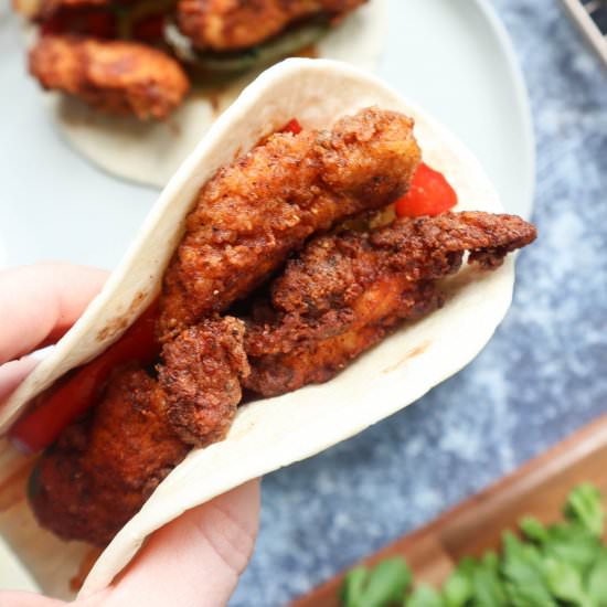 The Best Crispy Chicken Fajitas - Recipe photo by blessthismeal