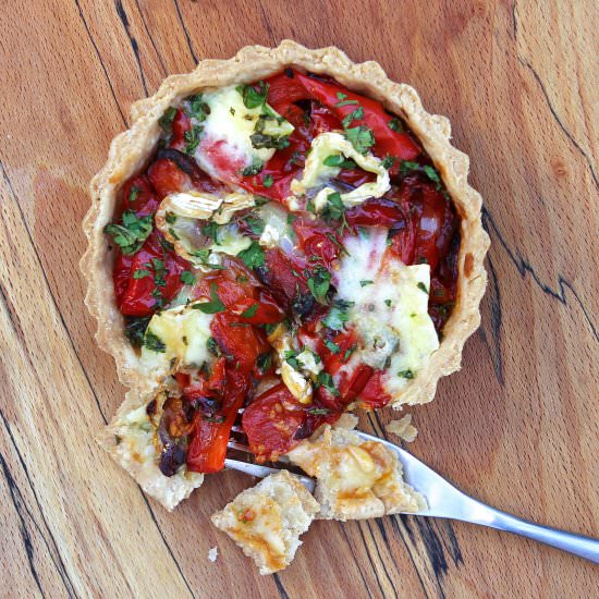 Red Pepper Tart with Tomato - Recipe photo by glutenfreealchemist