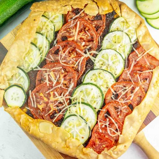 Tomato Zucchini Galette - Recipe photo by bunsenburnerbakery