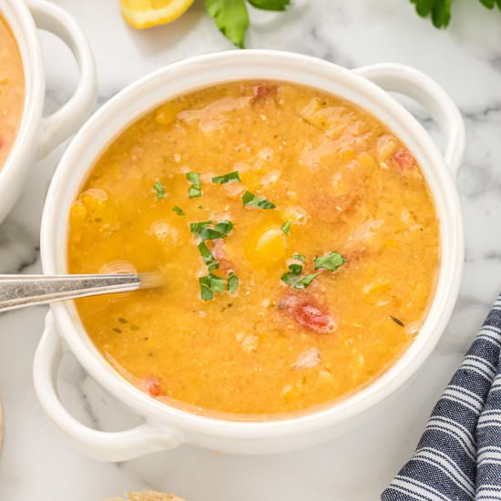 Red Lentil Soup - Recipe photo by rachelcooksblog
