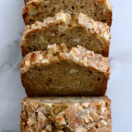 Apple Cinnamon Banana Bread - Recipe photo by justataste