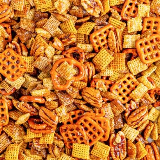 Cinnamon Sugar Chex Mix - Recipe photo by OnMyKidsPlate