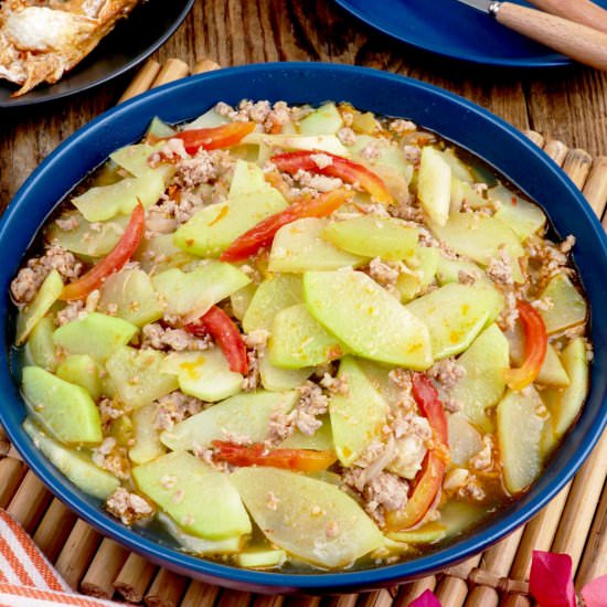 GINISANG SAYOTE - Recipe photo by foxy folksy