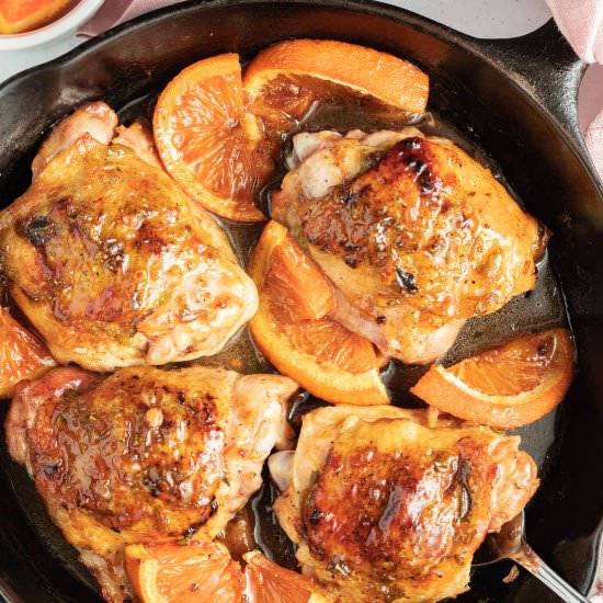 Cast Iron Jalapeno Chicken Thighs - Recipe photo by debsdailydish