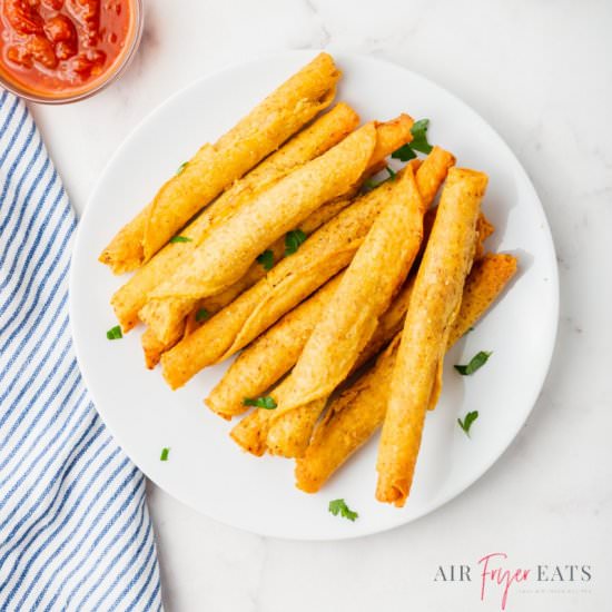 Frozen Taquitos In Air Fryer - Recipe photo by Air Fryer Eats