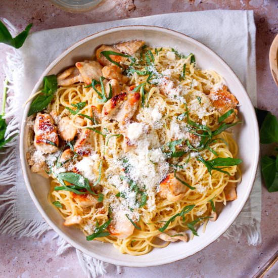 Lemon Basil Pasta - Recipe photo by inthekitchnet
