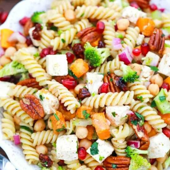Fall Pasta Salad - Recipe photo by peasandpeonies