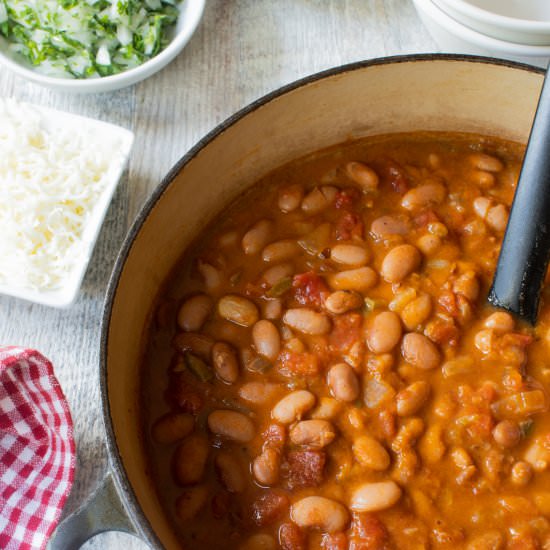 Charro Beans - Recipe photo by For the Love of Cooking