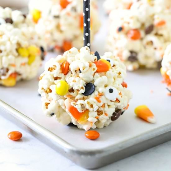 Halloween Popcorn Balls - Recipe photo by Suburban Simplicity