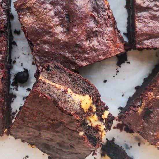 Salted caramel brownies - Recipe photo by DishedbyKate