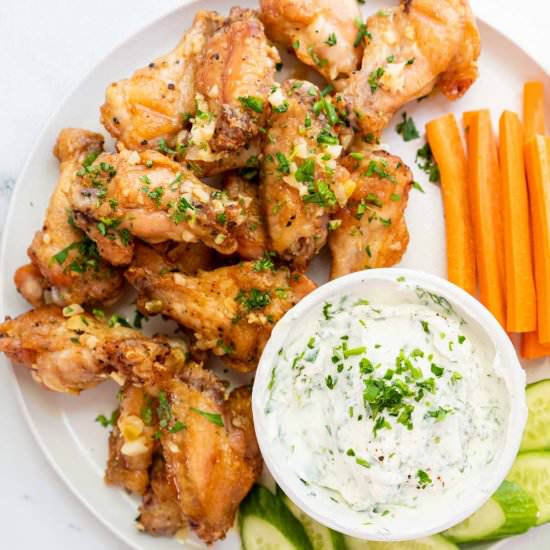 Garlic Butter Chicken Wings - Recipe photo by peelwithzeal
