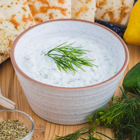 How to Make Tzatziki Sauce - Recipe photo by dishnthekitchen