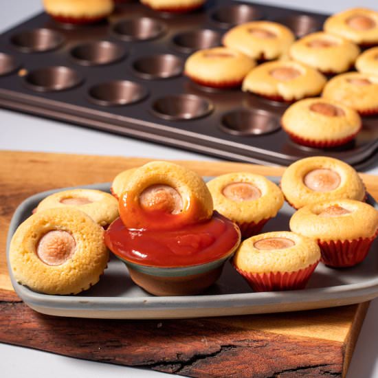 Mini Keto Corn Dog Muffins - Recipe photo by lowcarbspark