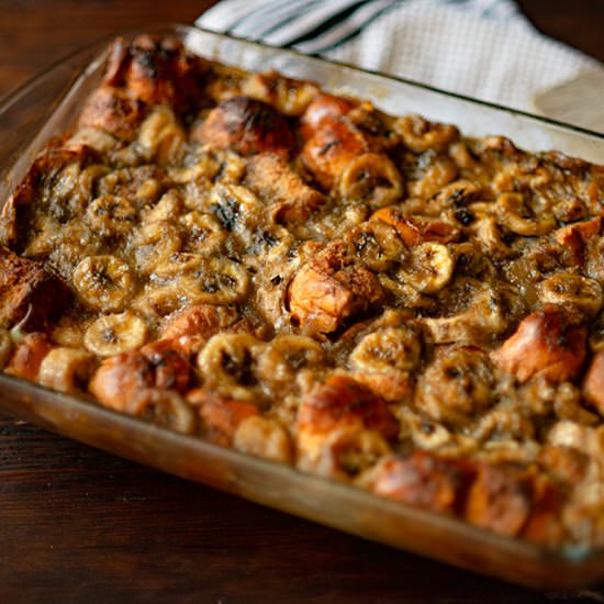 Bananas Foster Bread Pudding - Recipe photo by Chicken Fried Kitchen
