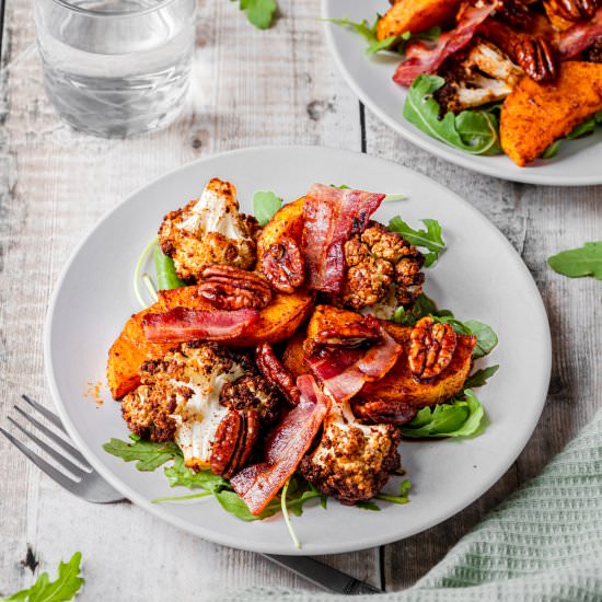 Spiced Roasted Vegetable Salad - Recipe photo by Searchingforspice
