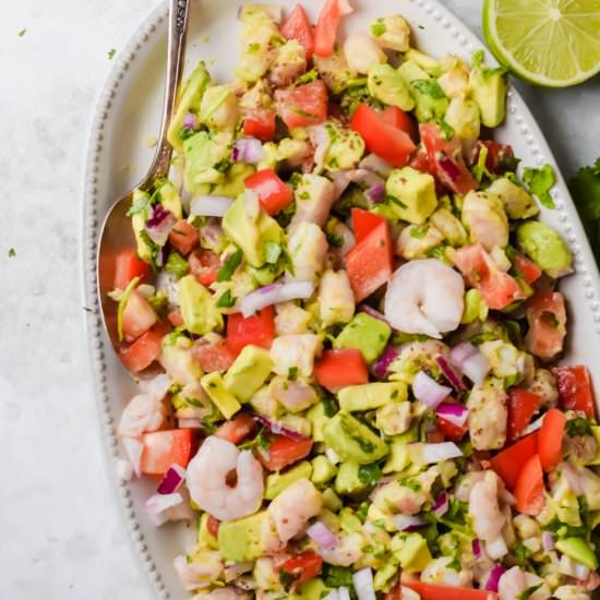 Avocado Shrimp Ceviche - Recipe photo by apaigeofpositivity