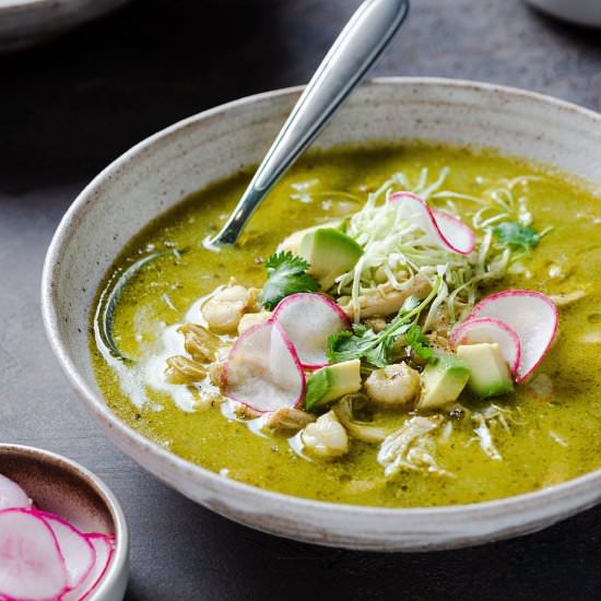 Chicken Pozole Verde - Recipe photo by Lemon blossoms