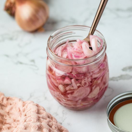 Quick Pickled Shallots - Recipe photo by Chef Molly