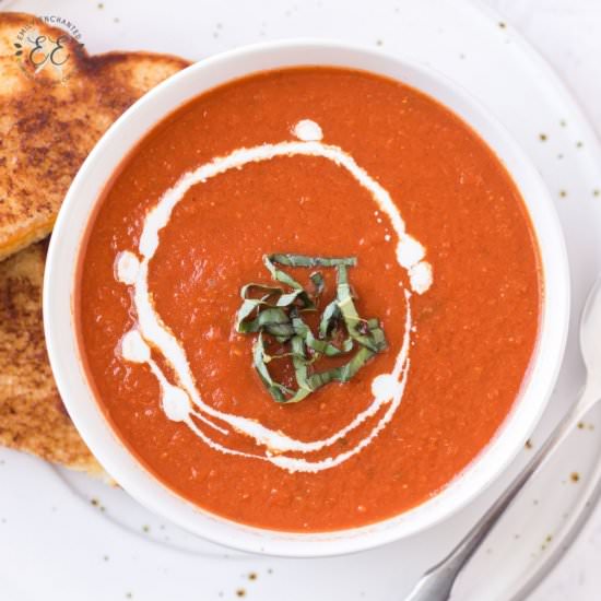 Tomato Basil Soup - Recipe photo by emilyenchanted