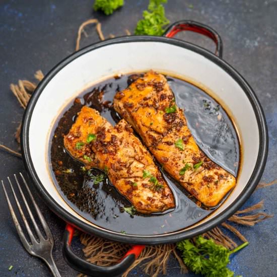 Hibachi Salmon - Recipe photo by Whiskaffair