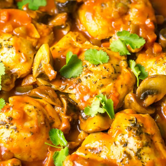Chicken Cacciatore With Polenta - Recipe photo by somebodyfeedseb