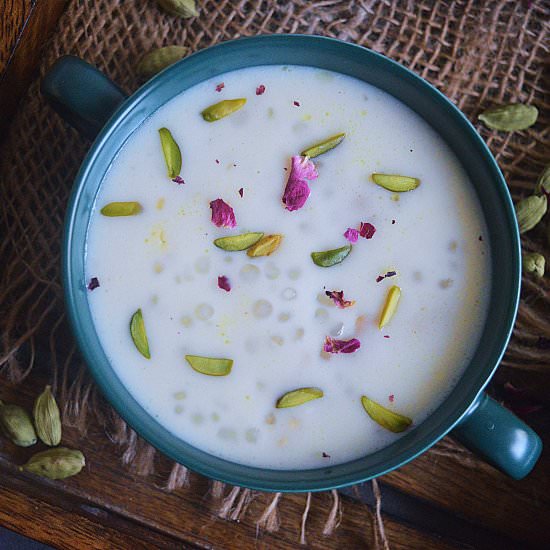 Sabudana Kheer - Recipe photo by Sharmila Kingsly