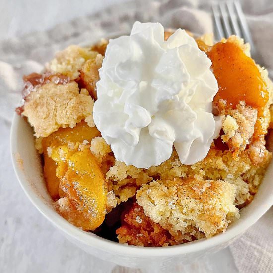 Roasted Peach Cobbler for Two - Recipe photo by maryobrien