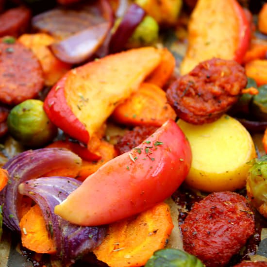 Sheet Pan Sausage & Roasted Veggies - Recipe photo by Paromita Mandal