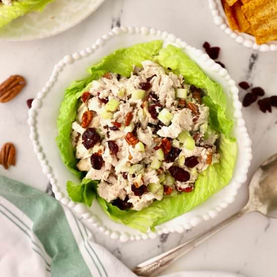 Chicken Salad with Cranberries - Recipe photo by Grits and Pinecones