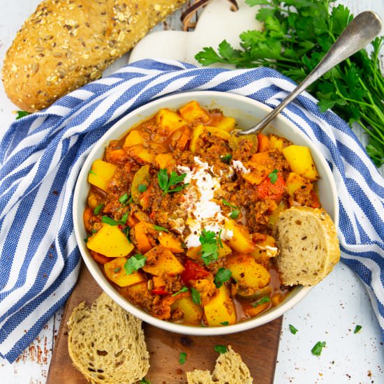 Potato Stew with Bell Peppers - Recipe photo by vegan heaven