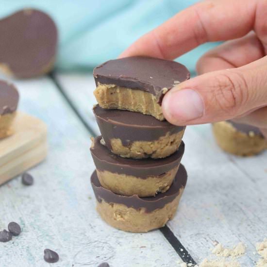 Chocolate Protein Peanut Butter Cup - Recipe photo by Fitasamamabear