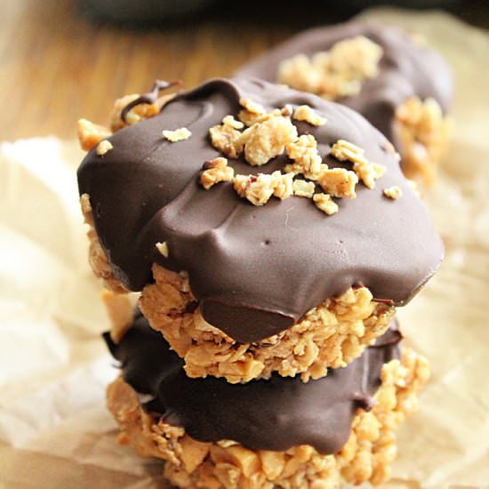 PB Filled Granola Cups - Recipe photo by biggreenhouse