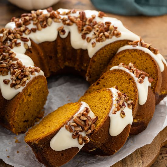 Pumpkin Bundt Cake - Recipe photo by Lemon blossoms
