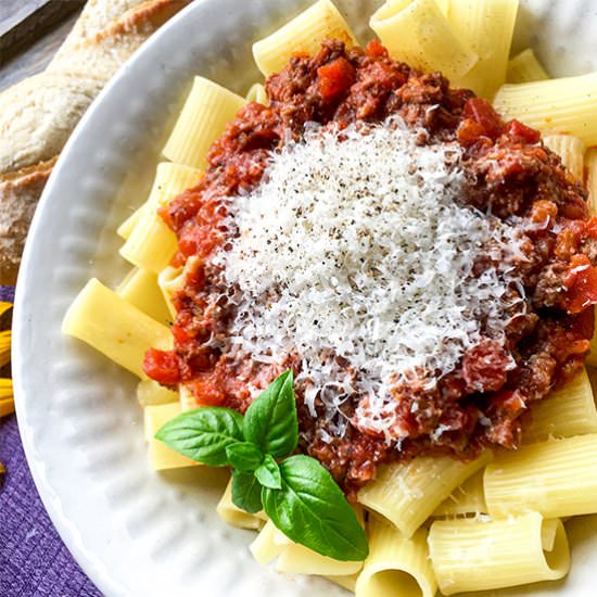 One-Pot Chunky Italian Meat Sauce - Recipe photo by wellnesssleuth