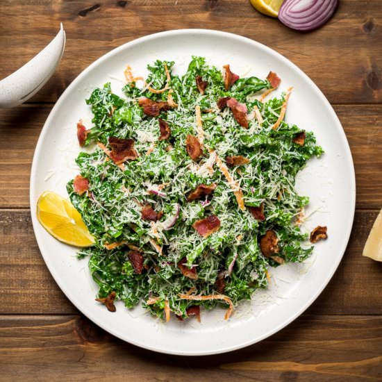 Kale Caesar Salad - Recipe photo by Charlene Chan