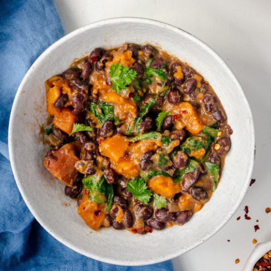 BLACK BEAN AND SWEET POTATO STEW WI - Recipe photo by eatfreshglow