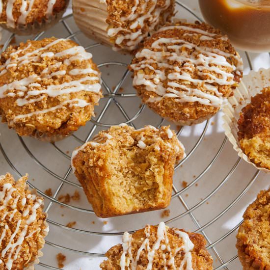Vegan Cinnamon Streusel Muffins - Recipe photo by peanutbutterpluschocolate