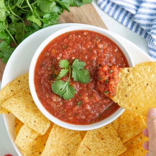 blender salsa - Recipe photo by The Blond Cook