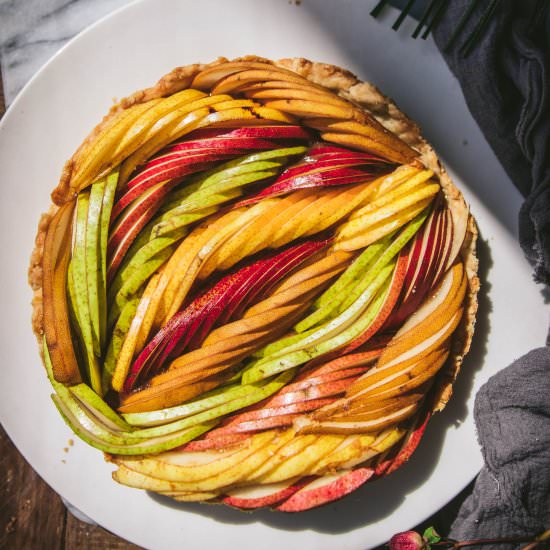 Woven Fresh Pear Tart - Recipe photo by emily_garlichead