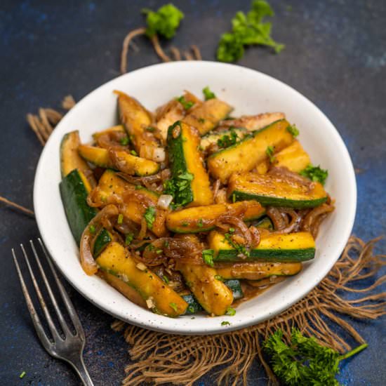 Hibachi Zucchini - Recipe photo by Whiskaffair
